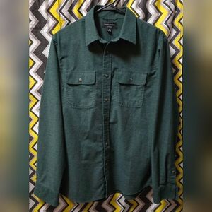 Men's Dark Green Button-Up Shirt